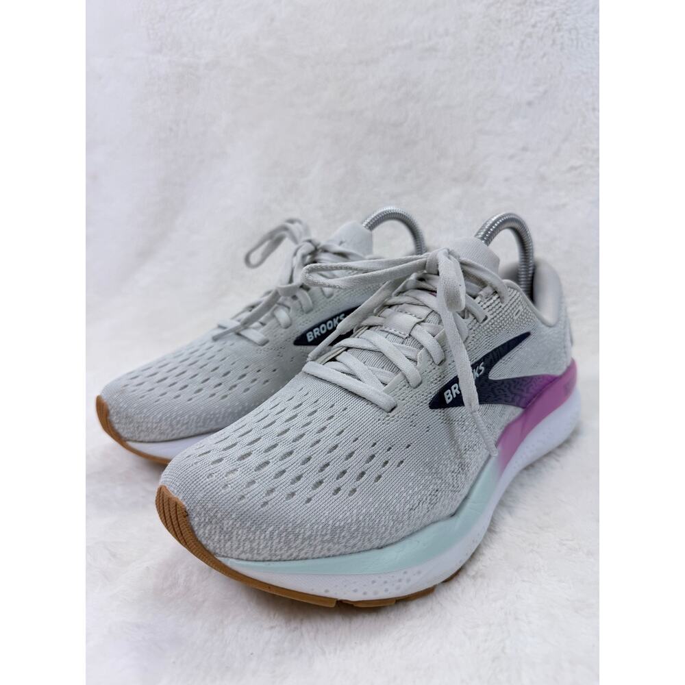 Brooks Ghost 16 Womens Running Shoes Gray Purple Size 7.5 D Wide - Picture 2 of 10